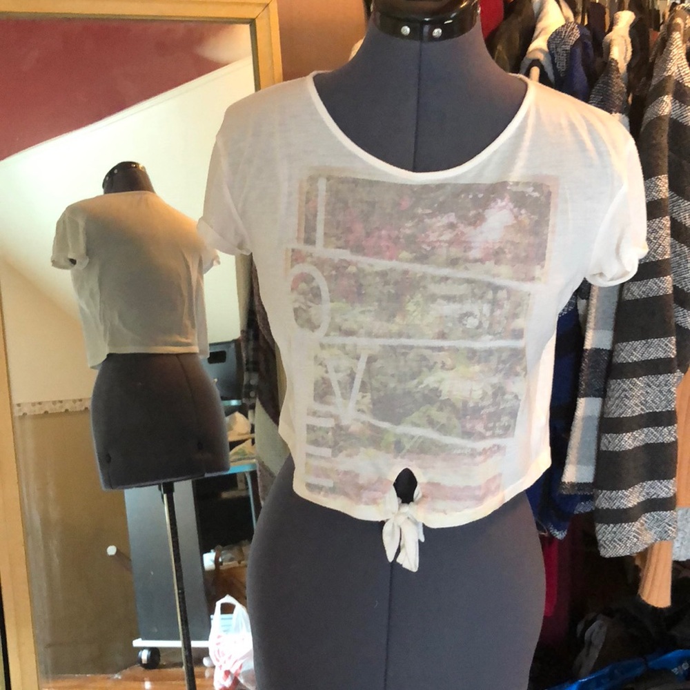 LOVE pastel crop top